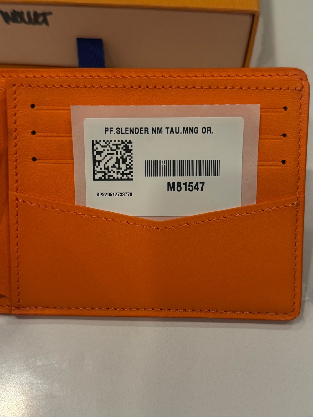 Louis Vuitton Orange Portefeuille Leather Wallet Bi fold M81547 BRAND NEW - Picture 7 of 7